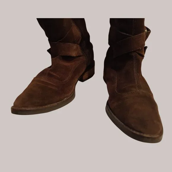 CORDANI Brown Suede Knee-high Boots Size 8M - Picture 6 of 9